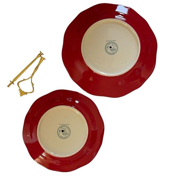 PIONEER WOMAN COLLECTION CUPCAKE DESSERT STAND 2-TIER Floral Blossom Jubilee - Picture 4 of 8